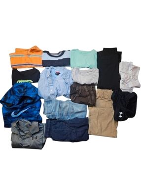 Boys 5 Mixed Seasons Five Pound Bundle Pants Shirts Jeans Polos Shorts Hoodie